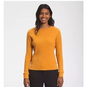 The North Face Women's Long Sleeve Chabot Crew Citrine Yellow Size Small